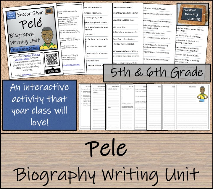 Pele Biography Project & Writing Unit | 5th Grade & 6th Grade