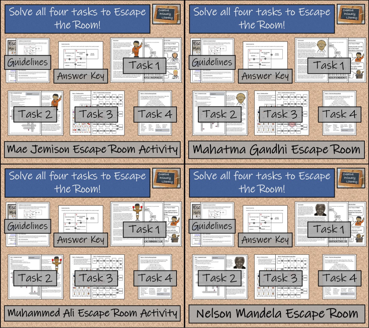 Black History Volume II Escape Room Activity Bundle | 5th Grade & 6th Grade