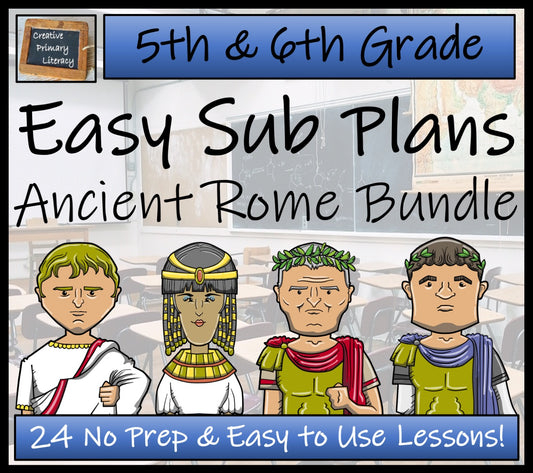 Emergency Sub Plans | Ancient Rome Bundle | 5th Grade & 6th Grade