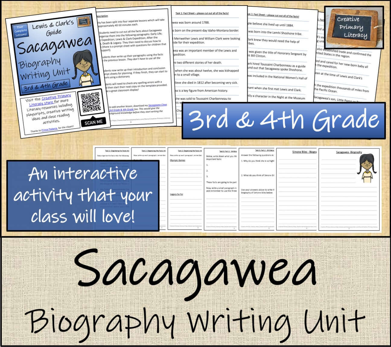 Sacagawea Biography Project & Writing Unit | 3rd Grade & 4th Grade