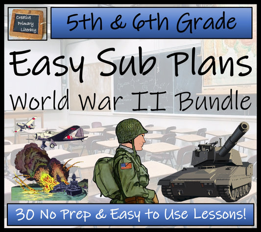 Emergency Sub Plans | World War II Bundle | 5th Grade & 6th Grade