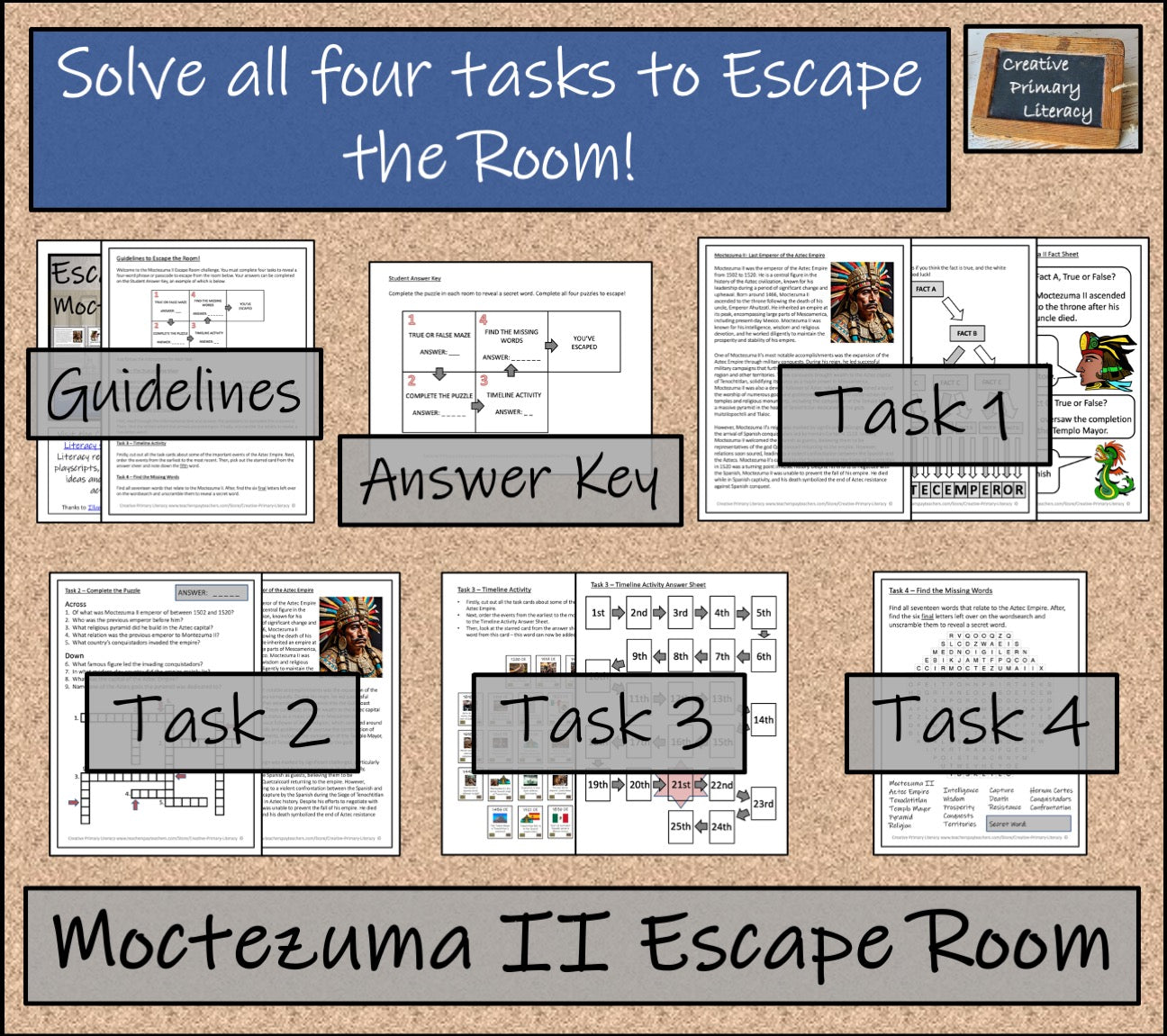 Moctezuma II Escape Room Activity