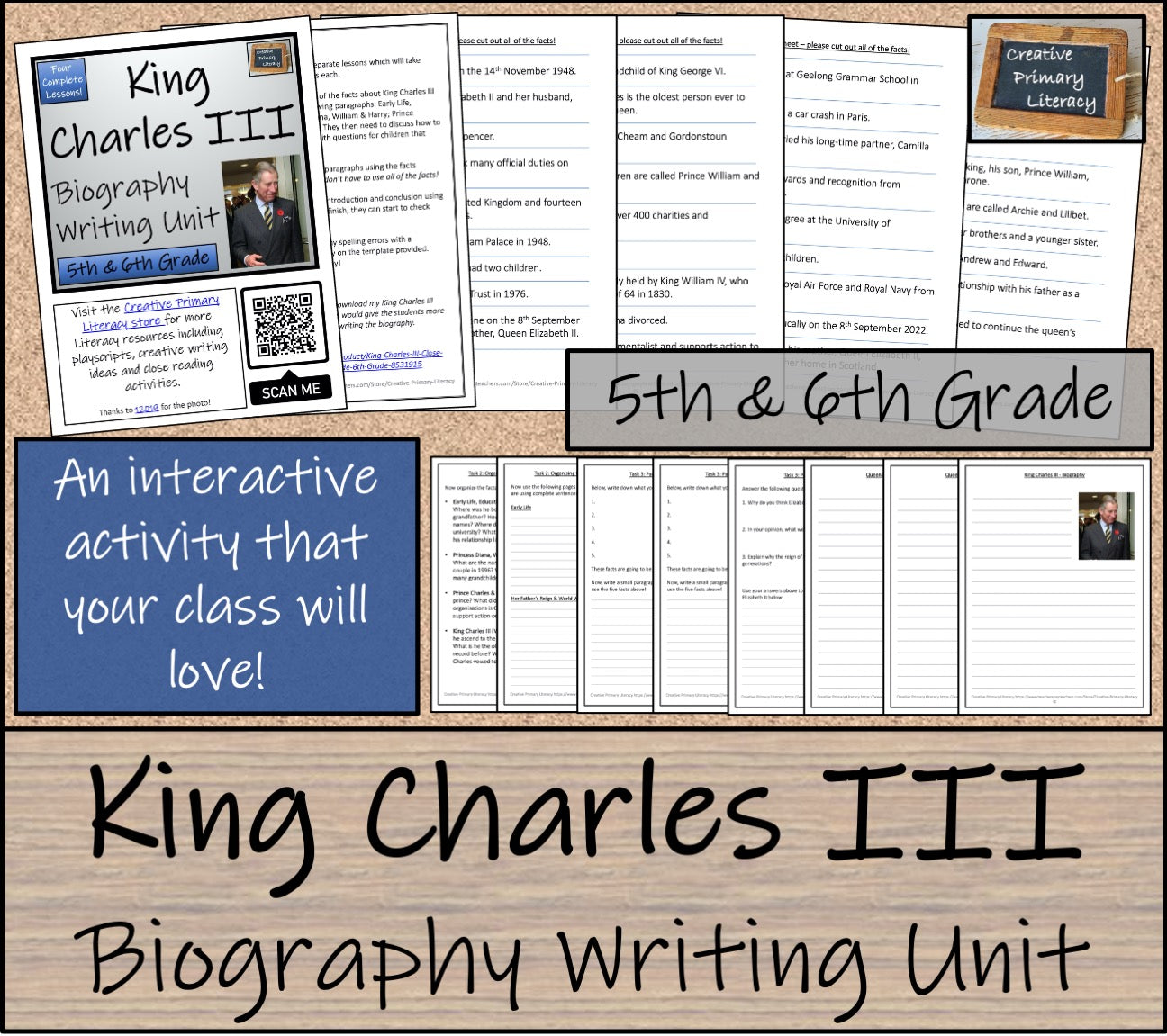 King Charles III Biography Writing Unit | 5th Grade & 6th Grade