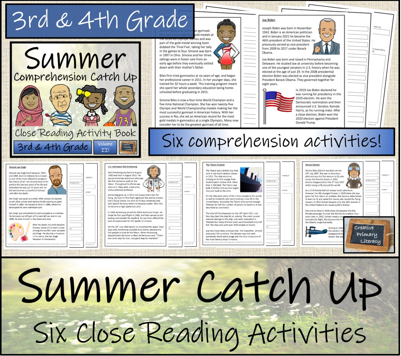 Summer Comprehension Catch Up | Close Reading Book | 3rd Grade & 4th Grade