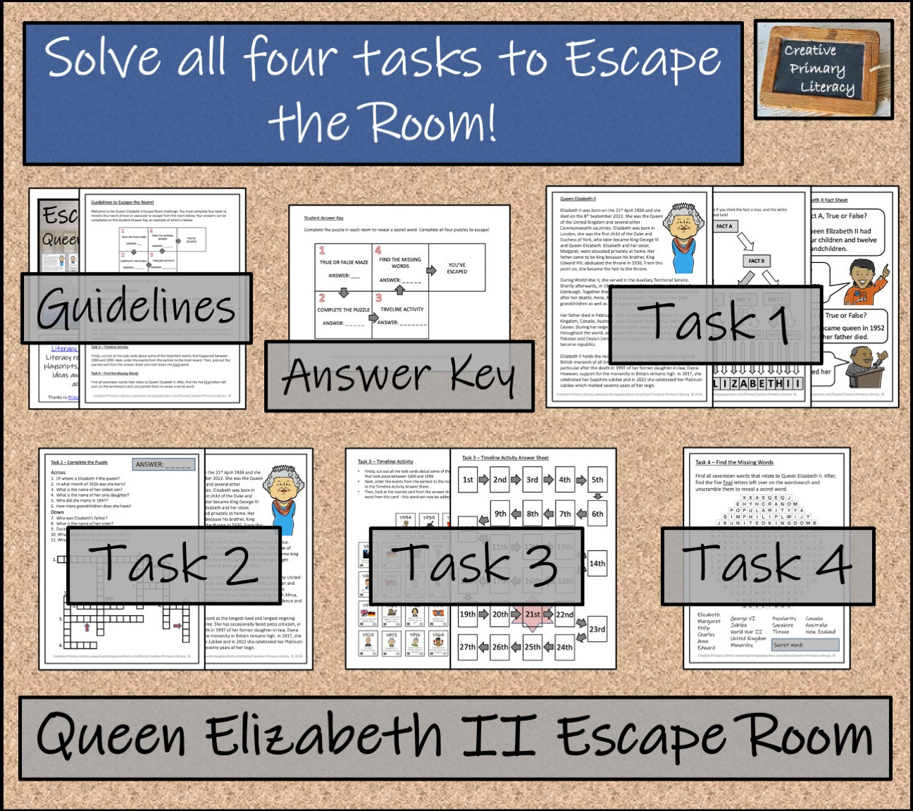 Queen Elizabeth II Escape Room Activity