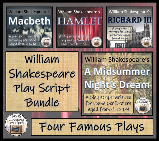Four Shakespeare Plays | Hamlet, Midsummer Night's Dream, Macbeth & Richard III