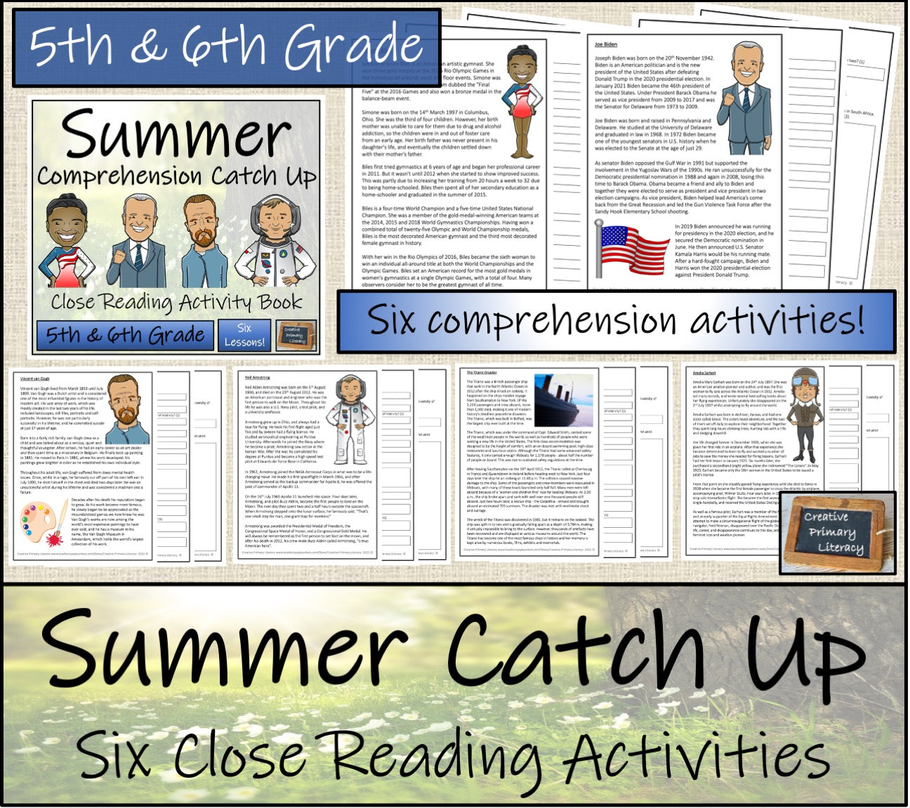 Summer Comprehension Catch Up | Close Reading Book | 5th Grade & 6th Grade