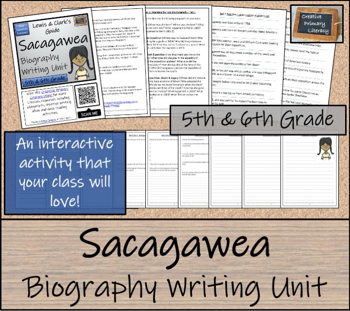 Sacagawea Biography Project & Writing Unit | 5th Grade & 6th Grade