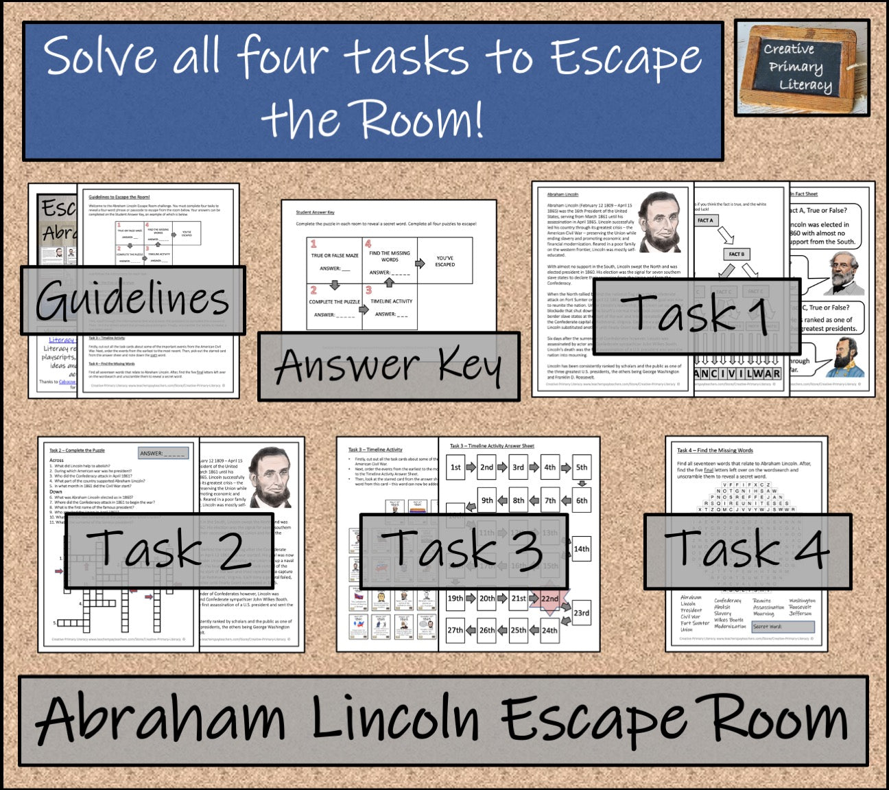 Abraham Lincoln Escape Room Activity