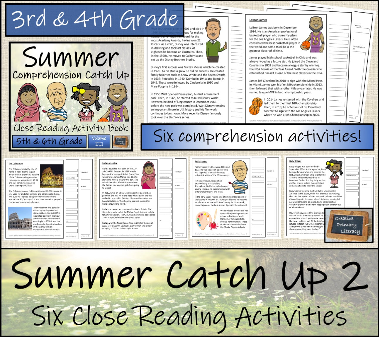 Summer Comprehension Catch Up 2 | Close Reading Book | 3rd Grade & 4th Grade