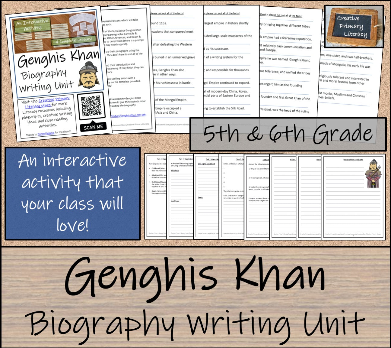 Genghis Khan Biography Project & Writing Unit | 5th Grade & 6th Grade