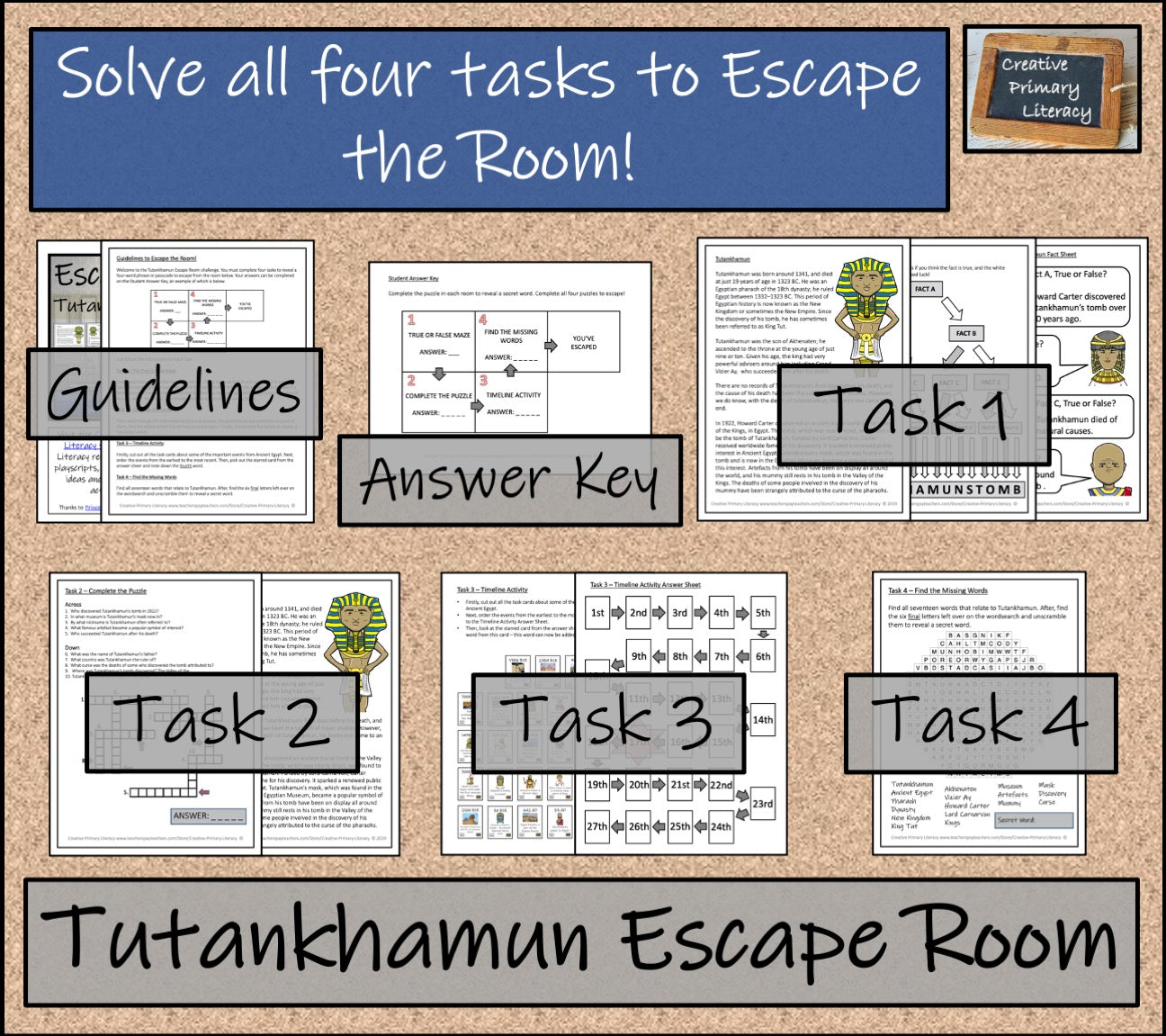 Tutankhamun Escape Room Activity