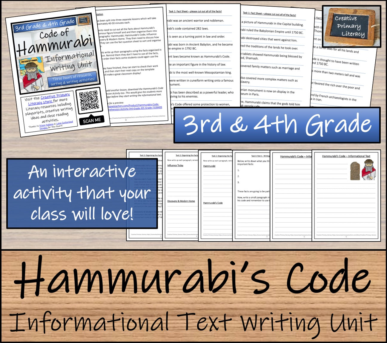 Hammurabi's Code Informational Writing Unit | 3rd Grade & 4th Grade