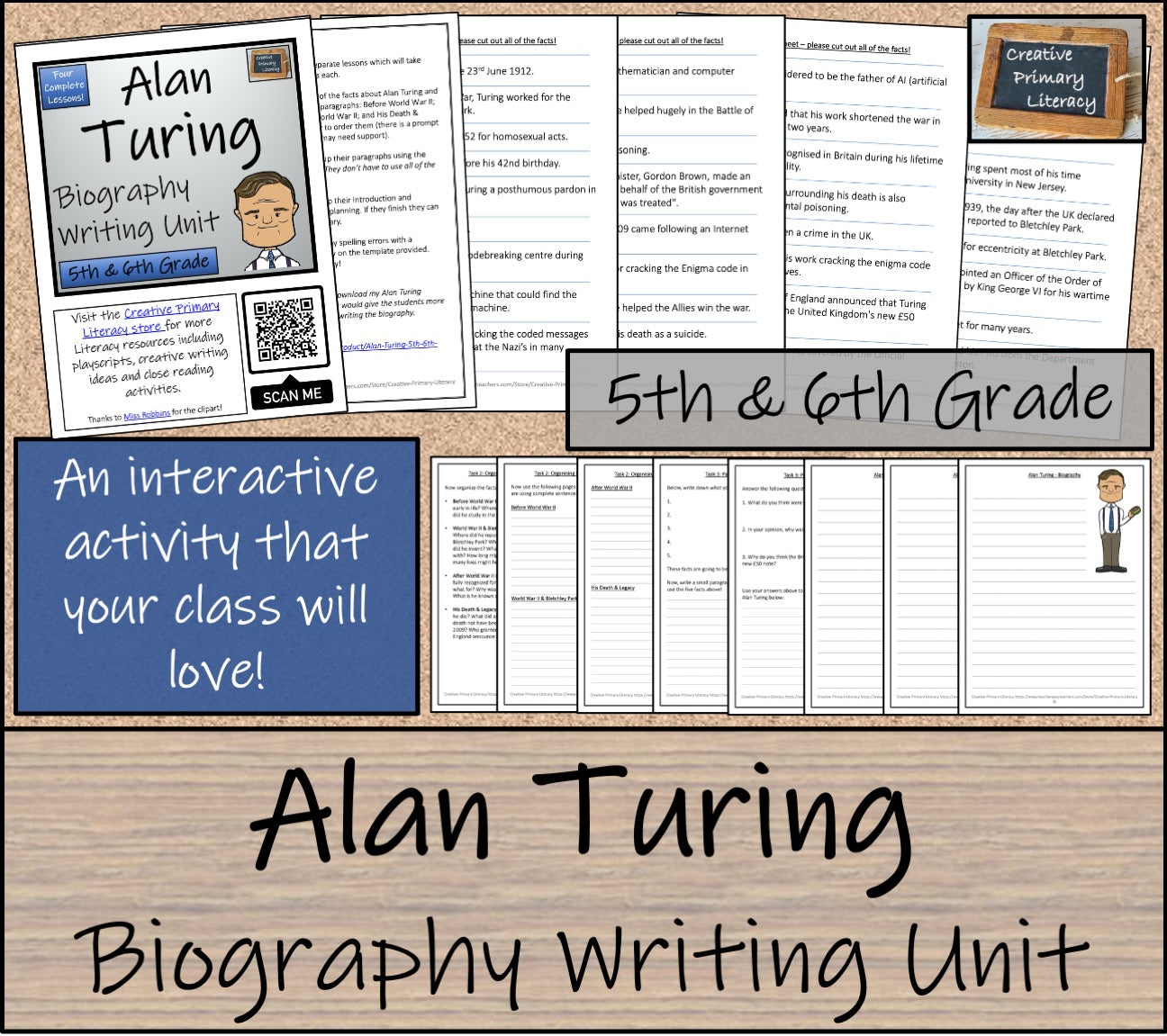 Alan Turing Biography Writing Unit | 5th Grade & 6th Grade