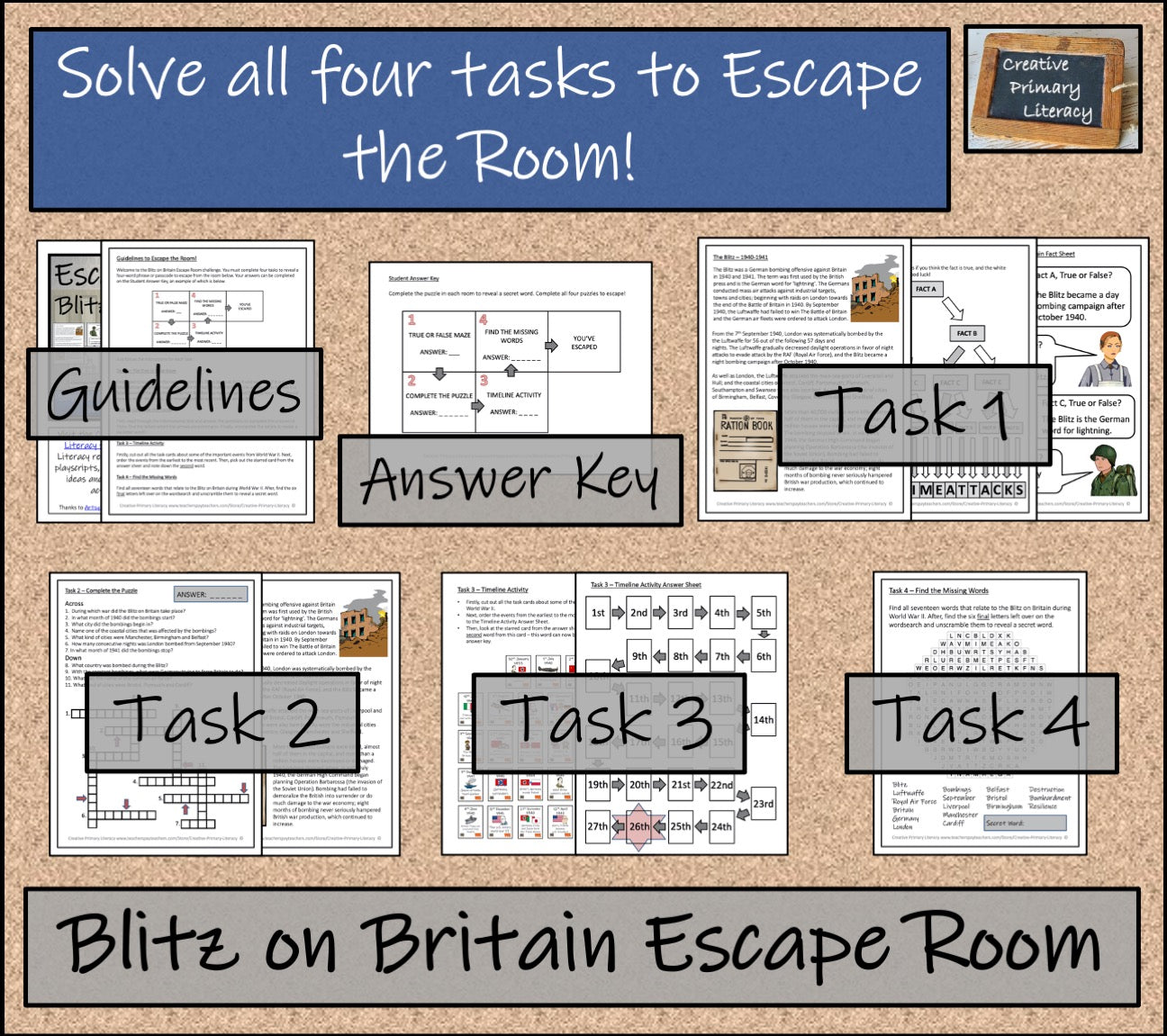 Blitz on Britain Escape Room Activity