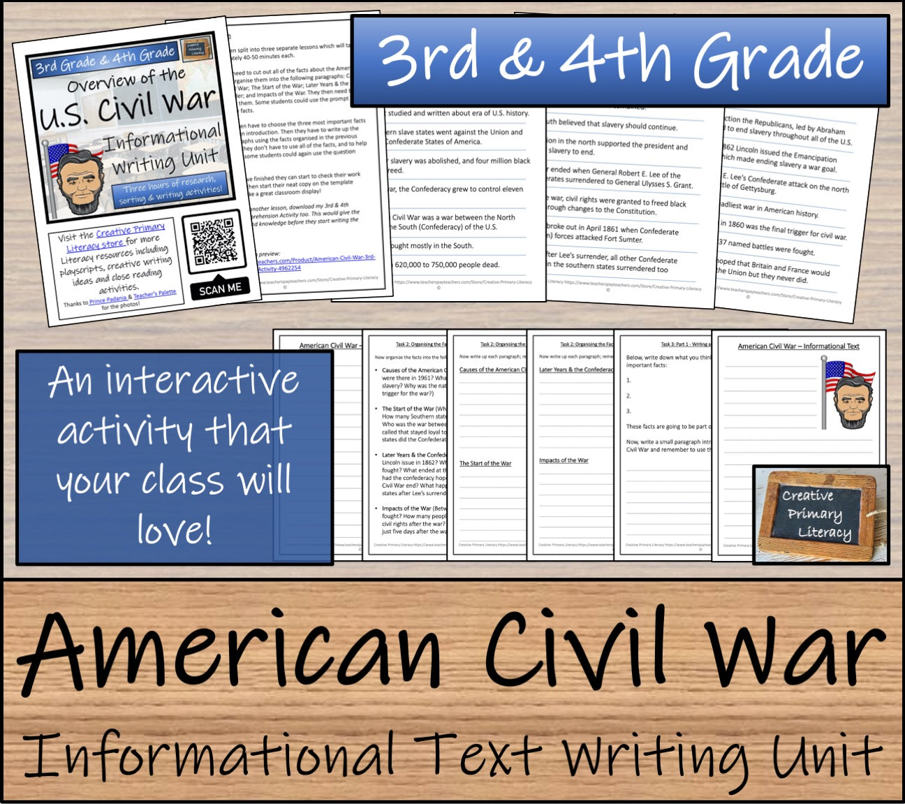 American Civil War Informational Writing Unit | 3rd Grade & 4th Grade