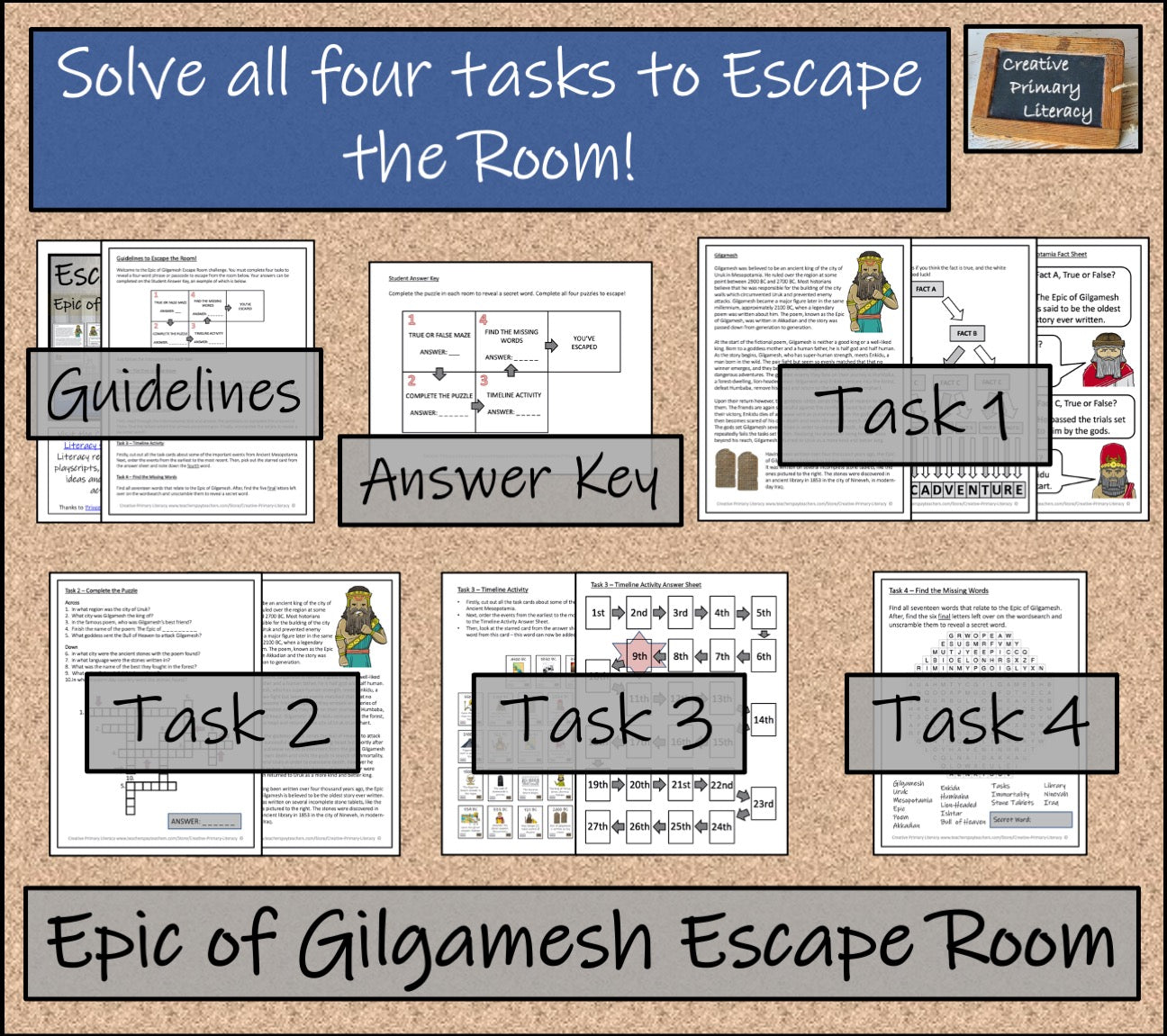 Epic of Gilgamesh Escape Room Activity