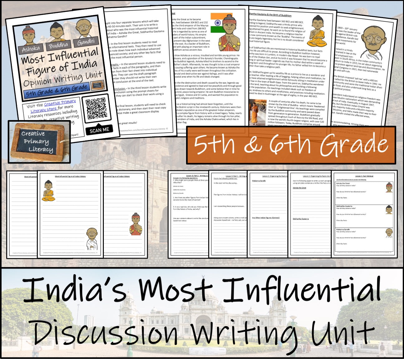 Most Influential Figure of India Opinion Writing Unit | 5th Grade & 6th Grade