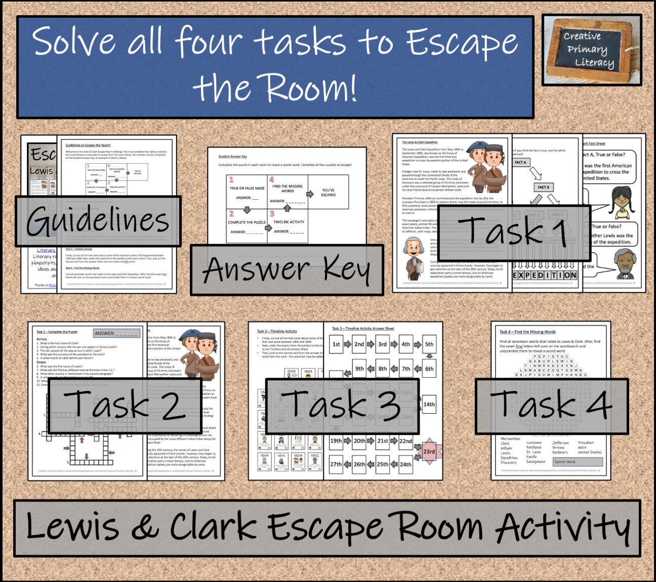 Lewis and Clark Expedition Escape Room Activity