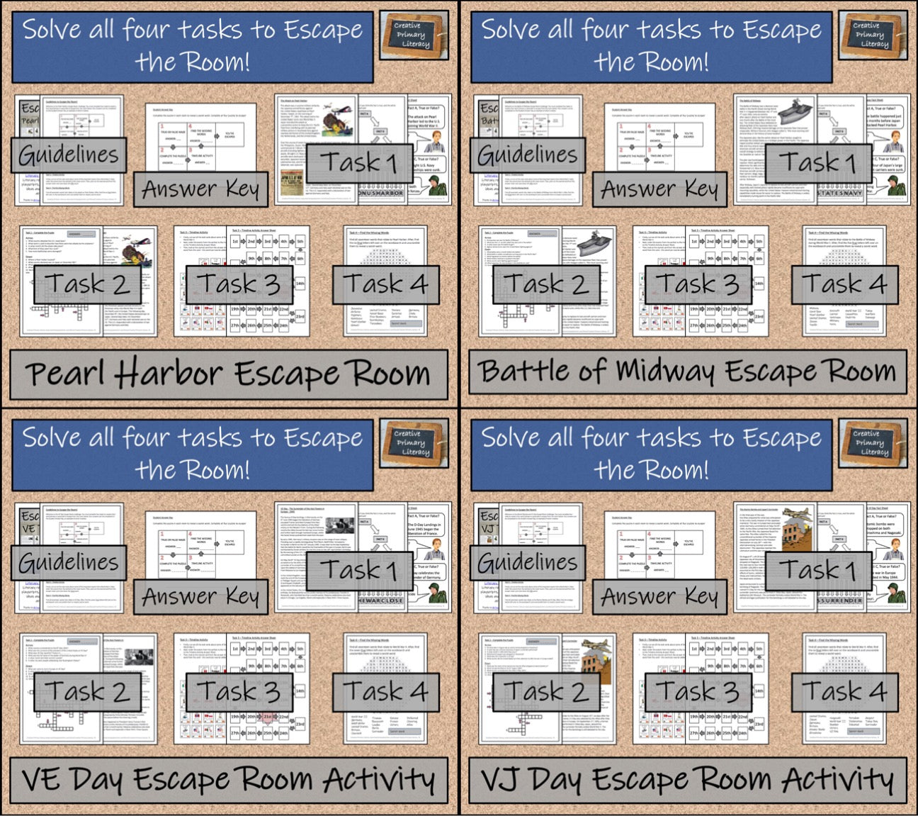 World War 2 Volume II Escape Room Activity Bundle | 5th Grade & 6th Grade