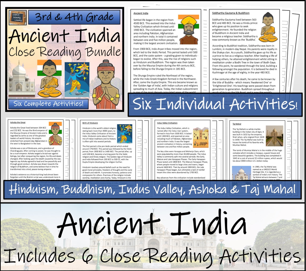 Ancient India Mega Bundle of Activities | 3rd Grade & 4th Grade