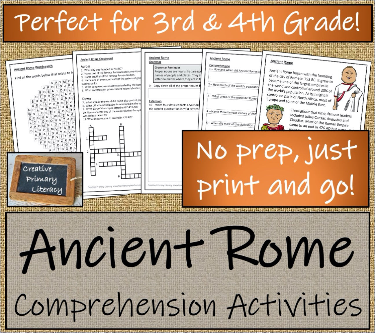 Ancient Rome Timeline Close Reading & Writing Bundle | 3rd Grade & 4th Grade