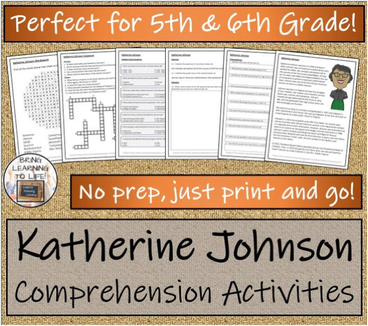 Katherine Johnson Close Reading & Biography Bundle | 5th Grade & 6th Grade