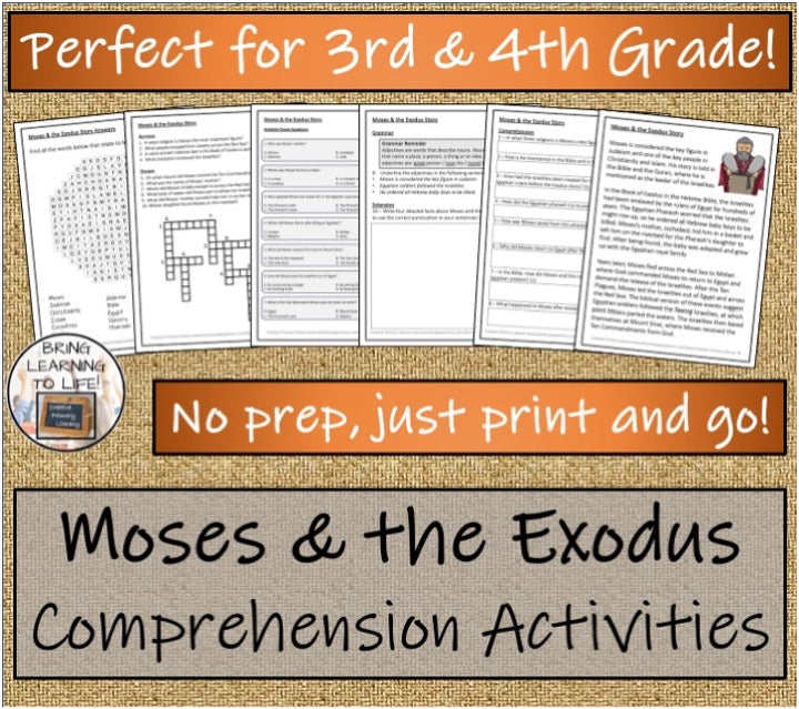 Moses Close Reading & Biography Bundle | 3rd Grade & 4th Grade