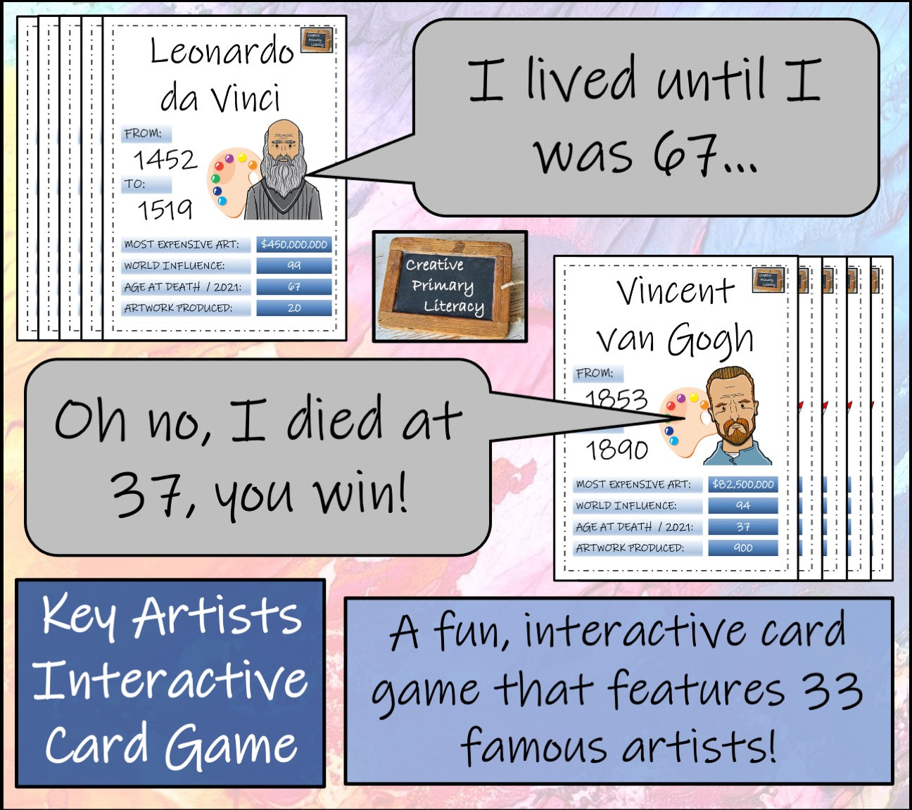 Famous Artists Trading Cards Game