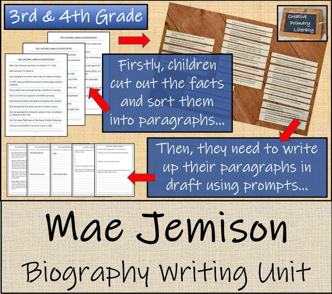 Mae Jemison Biography Project & Writing Unit | 3rd Grade & 4th Grade