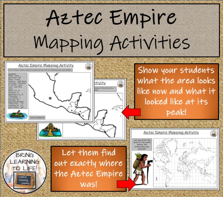 Aztec Empire Map Activities and Presentation