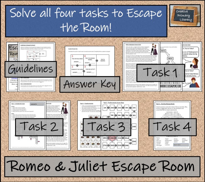 Romeo and Juliet Escape Room Activity