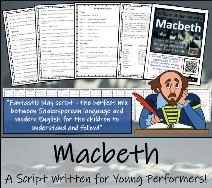 Macbeth | Play Script & Close Reading Bundle | 3rd Grade & 4th Grade