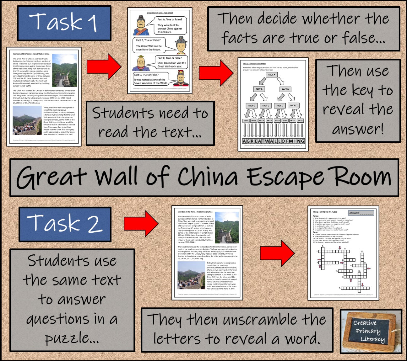 Great Wall of China Escape Room Activity