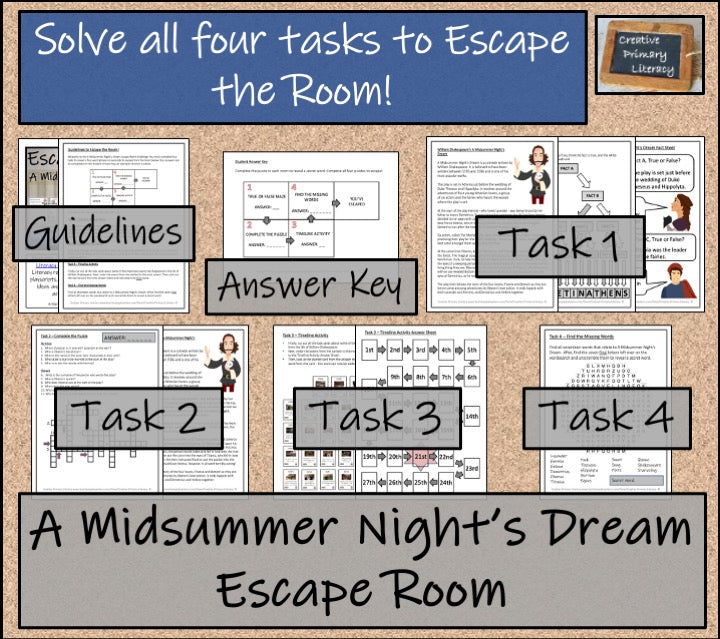 A Midsummer Nights Dream Escape Room Activity