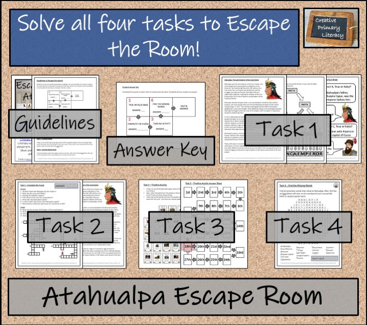 Atahualpa of the Inca Empire Escape Room Activity