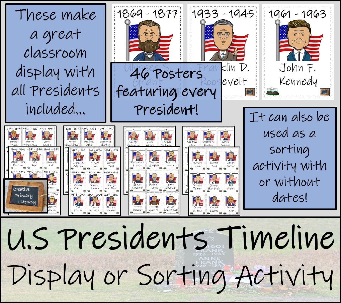 U S Presidents Timeline Display And Sorting Activity Creative