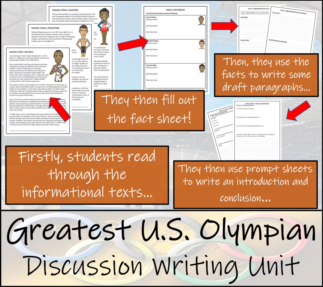 Greatest U.S. Olympian Opinion Writing Unit | 5th Grade & 6th Grade