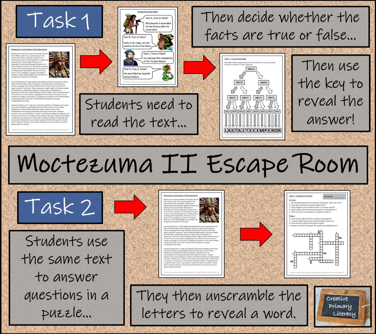 Moctezuma II Escape Room Activity