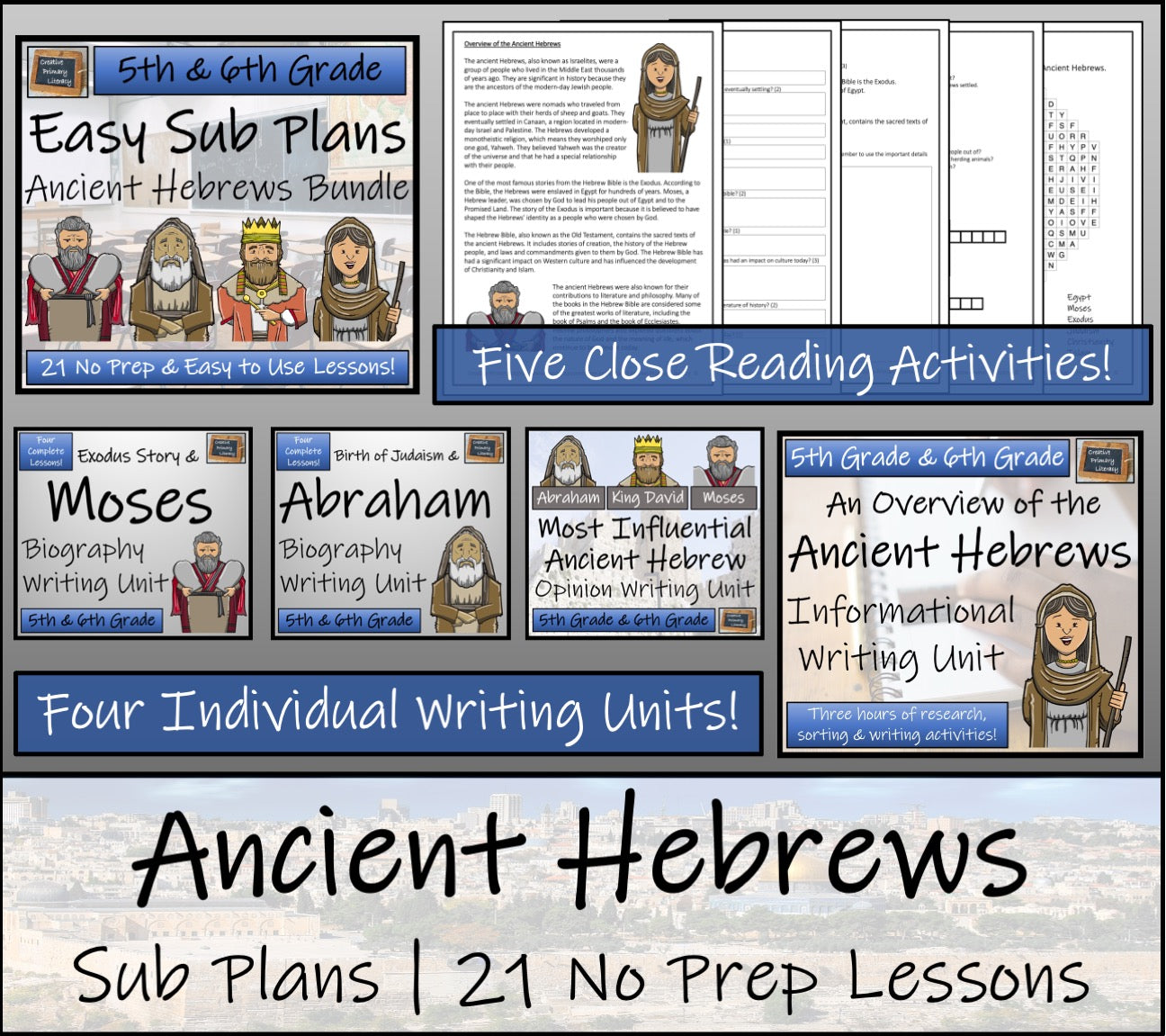 Emergency Sub Plans | Ancient Hebrews Bundle | 5th Grade & 6th Grade