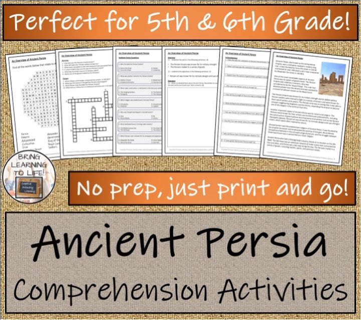 Ancient Persia Close Reading & Informational Writing Bundle | 5th & 6th Grade