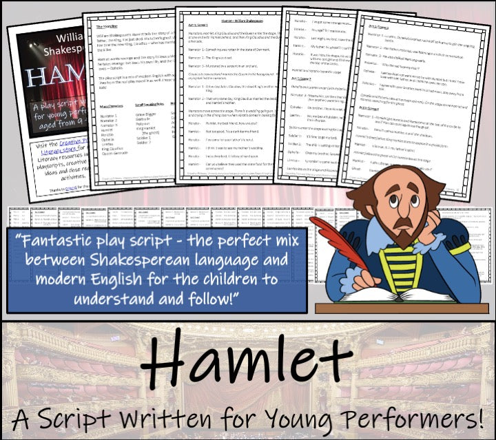 Hamlet | Play Script & Close Reading Bundle | 3rd Grade & 4th Grade