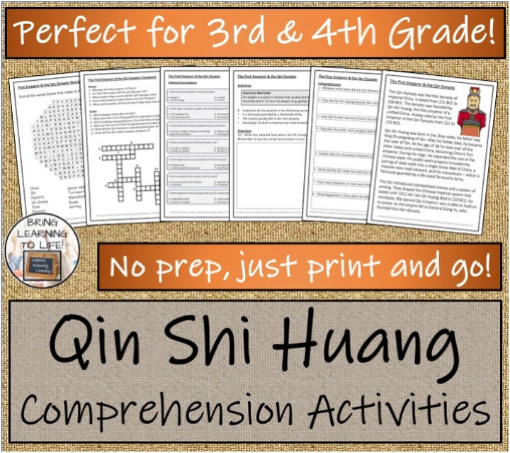 Qin Shi Huang Close Reading & Biography Bundle | 3rd Grade & 4th Grade