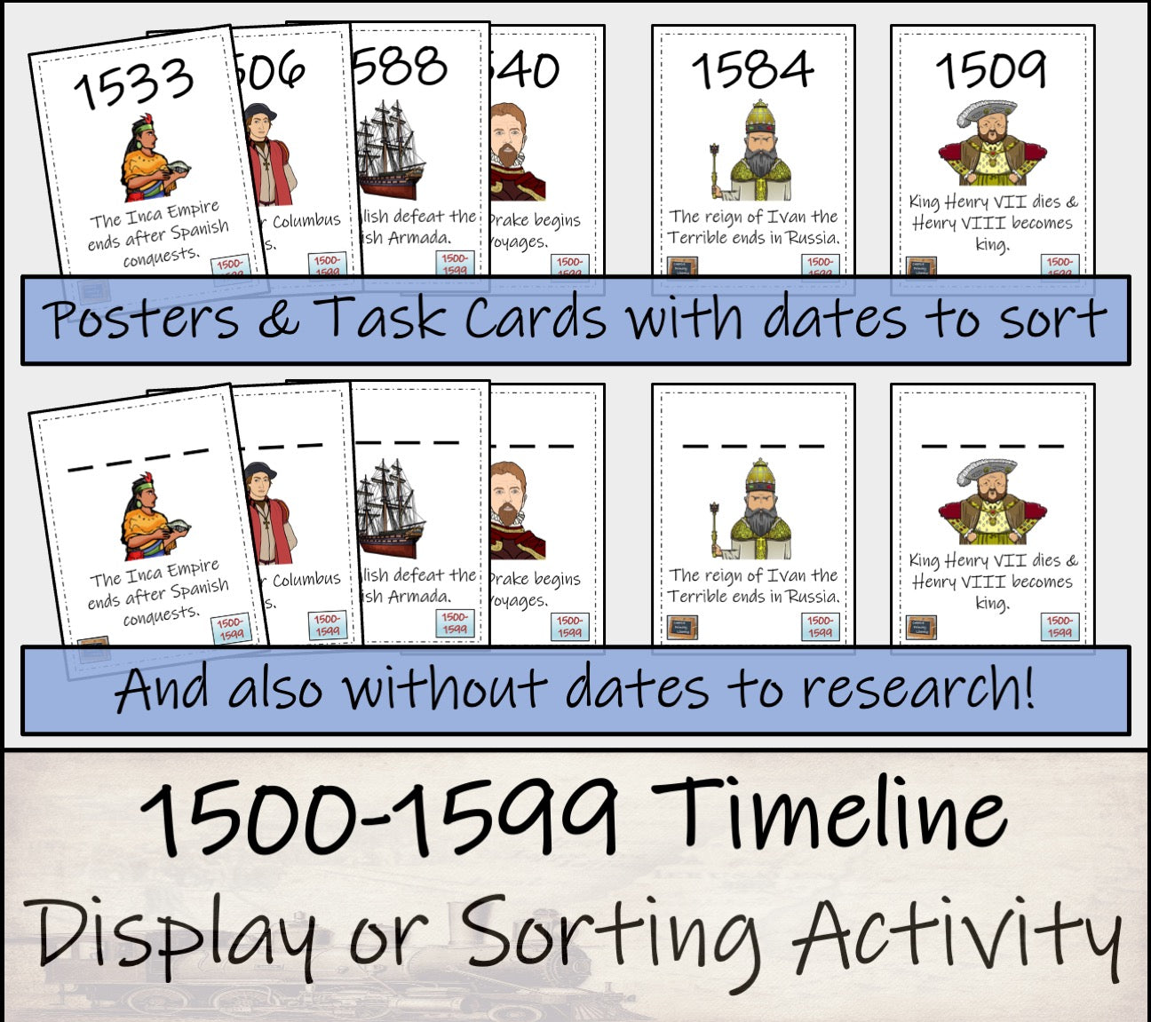 1500 to 1599 Timeline Display Research and Sorting Activity