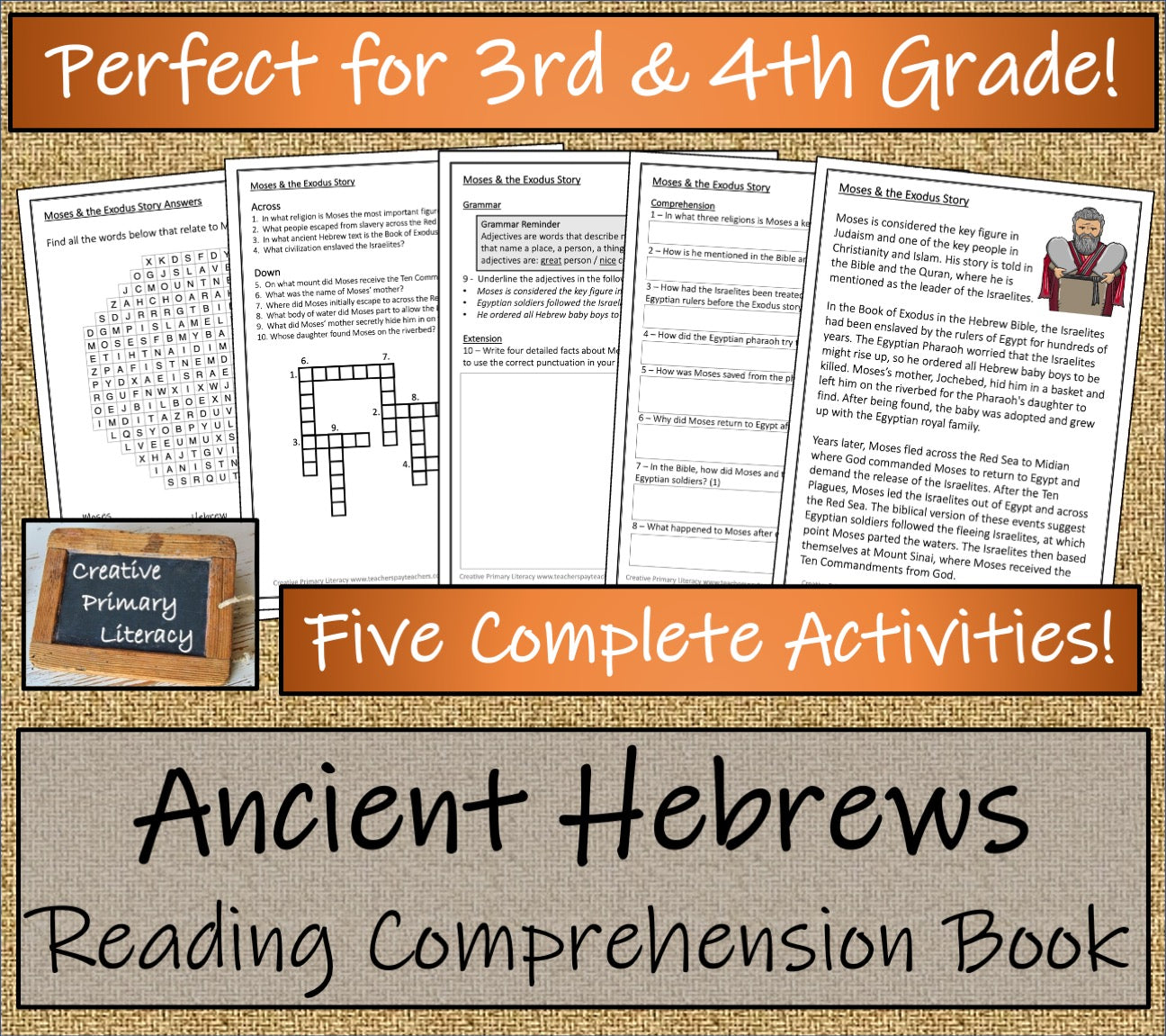 Ancient Hebrews Close Reading Comprehension Book | 3rd Grade & 4th Grade