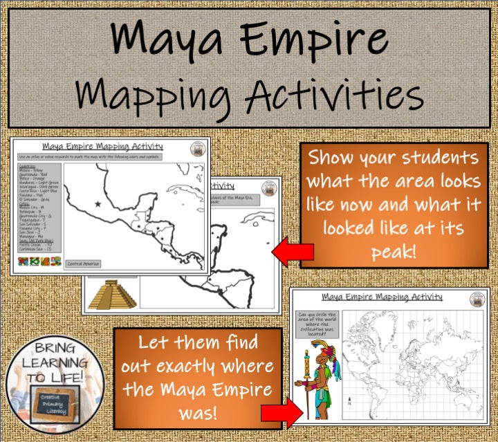 Maya Empire Map Activities and Presentation