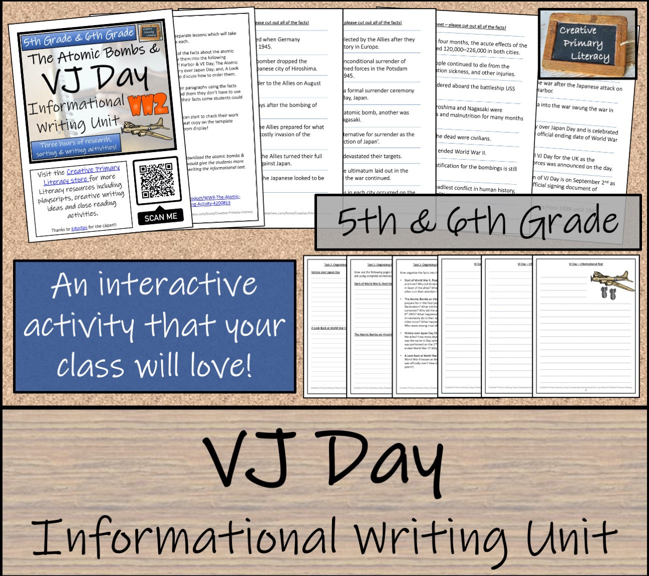 Atomic Bombs & VJ Day Informational Writing Unit | 5th Grade & 6th Grade