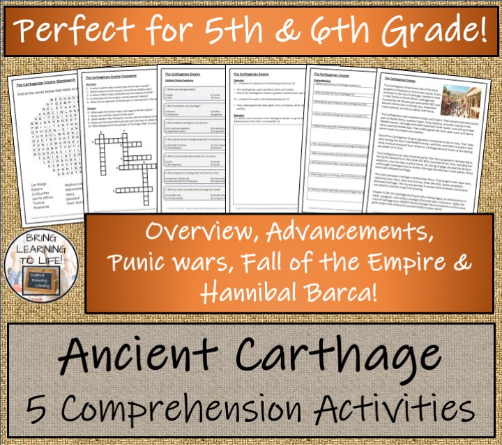 Carthaginian Empire Mega Bundle of Activities | 5th Grade & 6th Grade