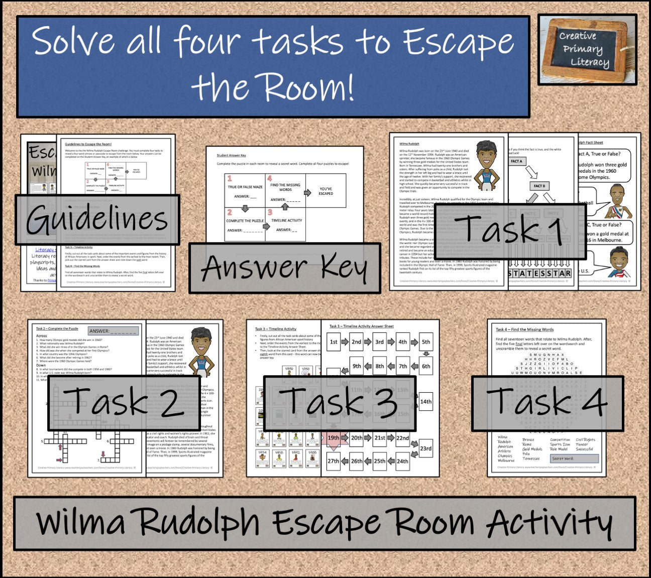 Wilma Rudolph Escape Room Activity