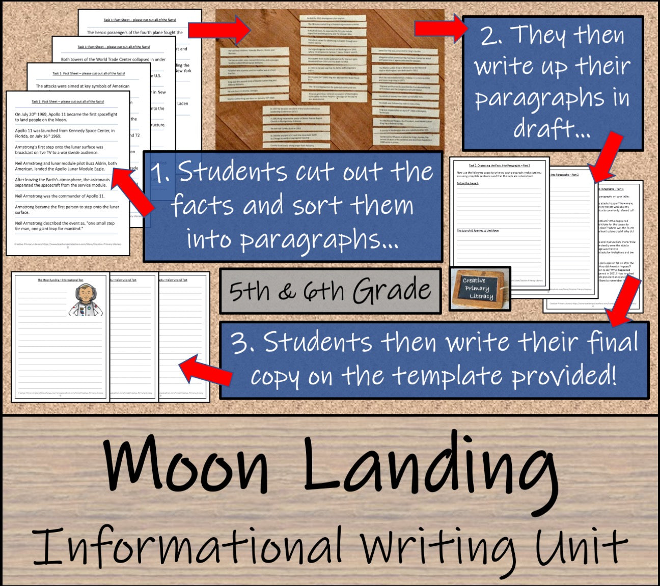 Moon Landing Informational Writing Unit | 5th Grade & 6th Grade